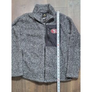 NFL San Francisco 49ers Juniors Fleece Jacket Zip Up JRs Collection Gray Large